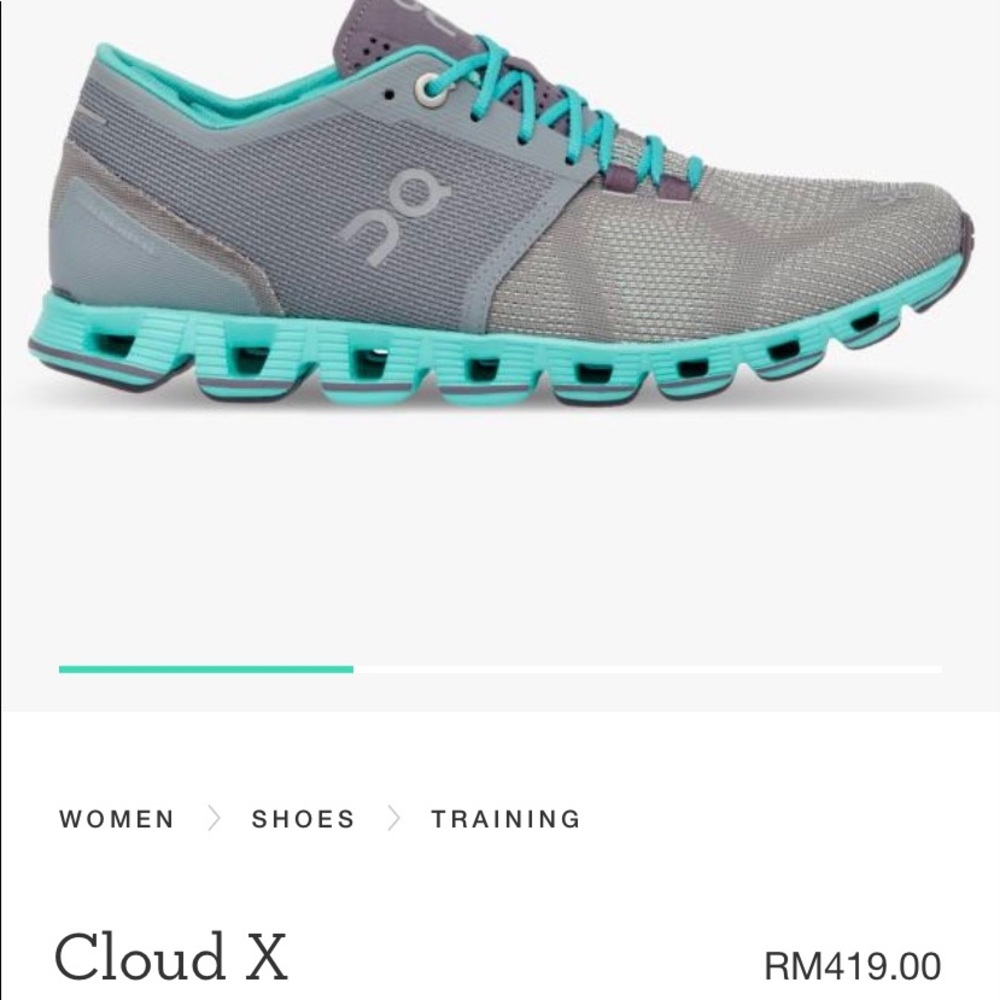 On Cloud X Grey Atlantis women’s 8.5